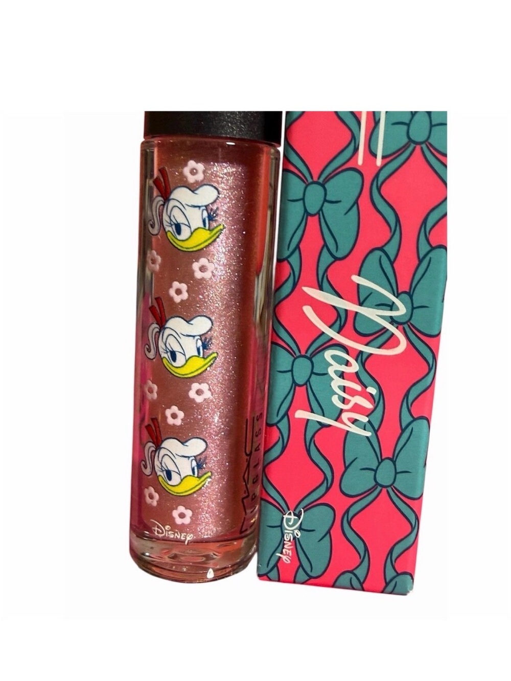 MAC x Disney Daisy Duck Lipglass Glitter Shimmer Lip Gloss OUT ON THE TOWN - Picture 3 of 5